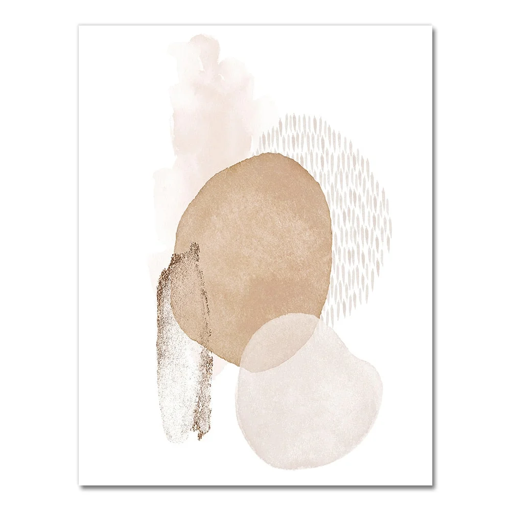 Trendy Modern Abstract Pink Beige Color Geometry Canvas Painting Poster Print Wall Art Picture Bedroom Living Room Home Decor
