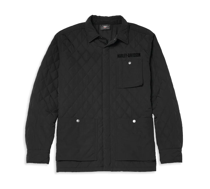 Men's Quilted Nylon Shirt Jacket