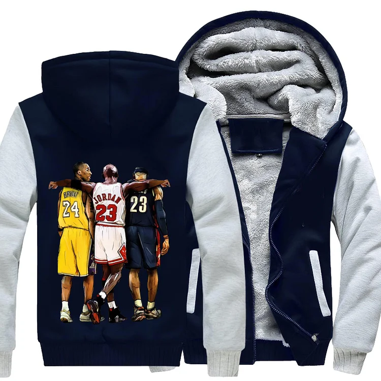 Kobe Michael Lebron James, Basketball Fleece Jacket