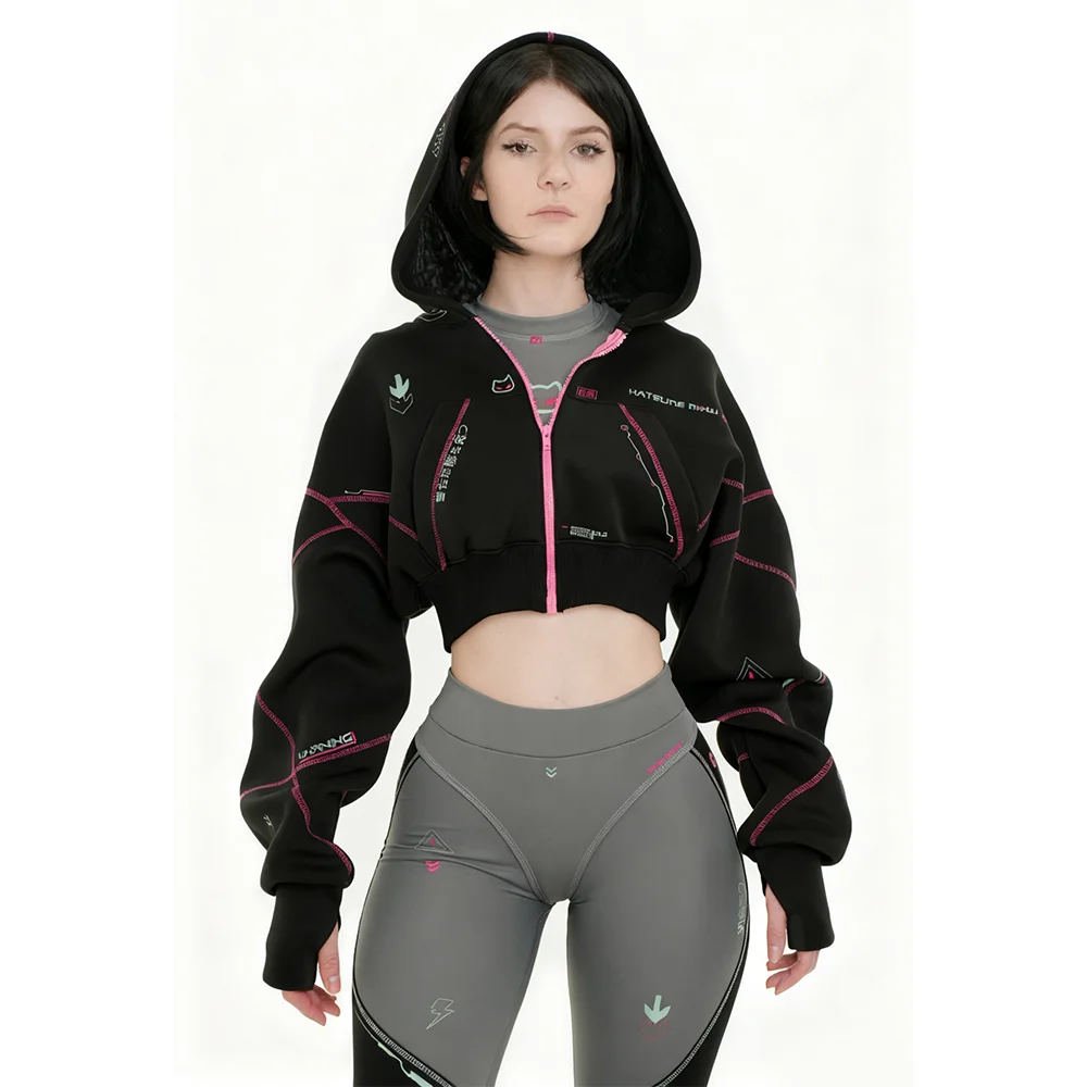 Cyberpunk Futuristic Mechanical Style Women's Sports Yoga Outfit Set