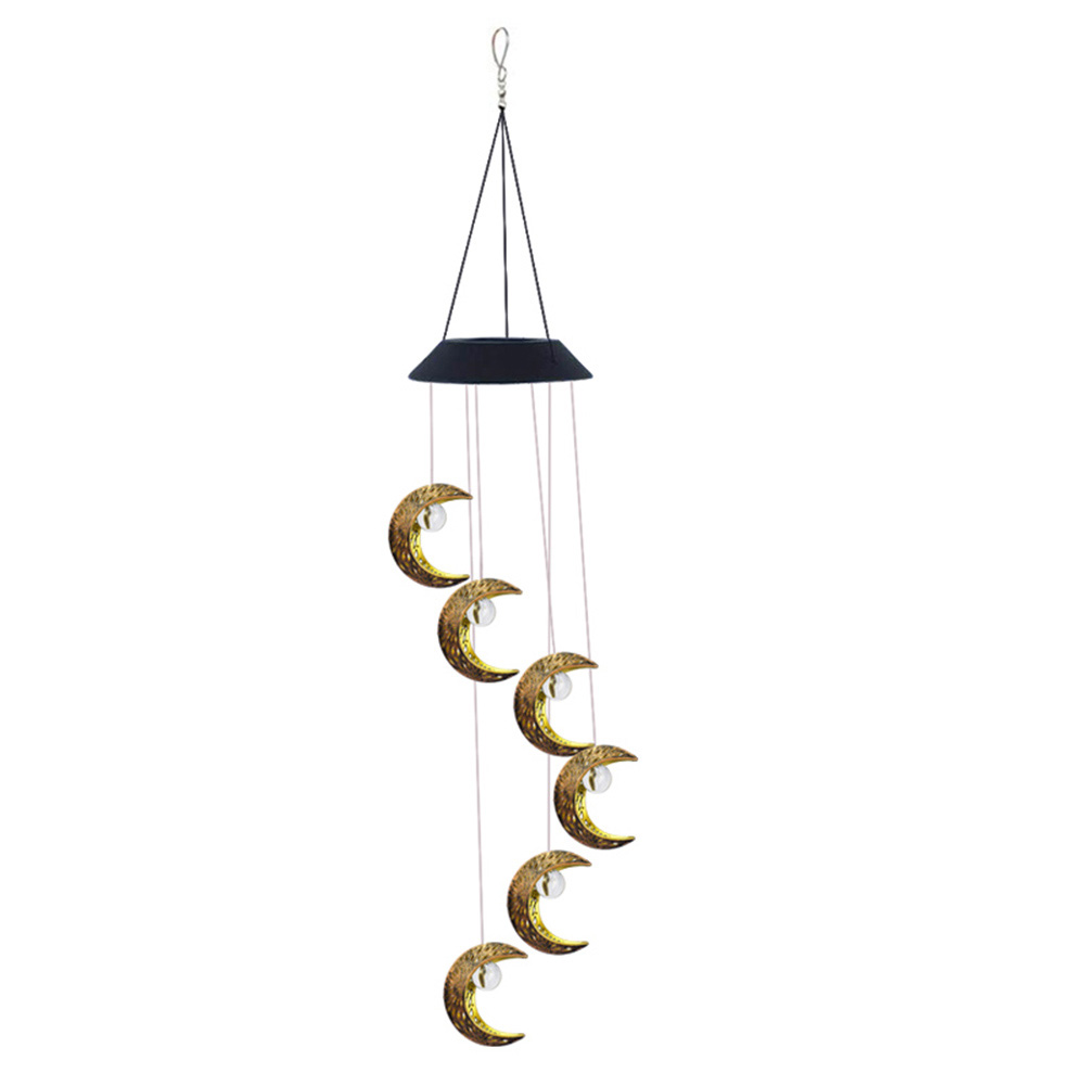 

Moon Wind Chime Lamps Windbell Pendant Light LED Hanging Home Garden Decor, 501 Original