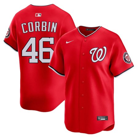 Men's Washington Nationals #46 Patrick Corbin  Red Home Limited Player Jersey