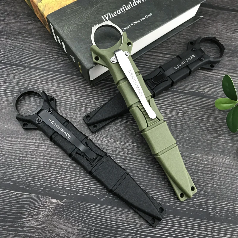 Bm Butterfly  Outdoor Survival Small Straight Knife High Hardness Edc Portable Mini Knife Hiking Self-Defense Knife