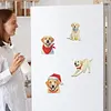 4PCS 2D/Flat Acrylic DIY Diamond Art Fridge Magnet Kit Labrador Retriever Design DIY Art Fridge Magnet Refrigerator Sticker Magnetic Diamond Art Decor Refrigerator Mailbox Home Decoration DIY Crafts