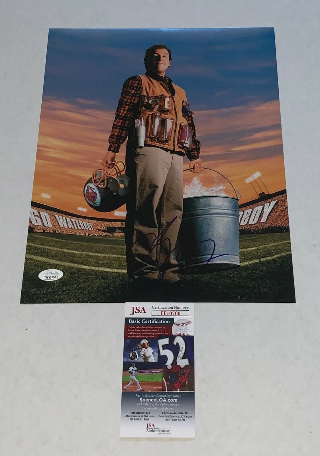 Adam Sandler signed The Waterboy 11x14 Photo Poster painting autographed Bobby Boucher JSA