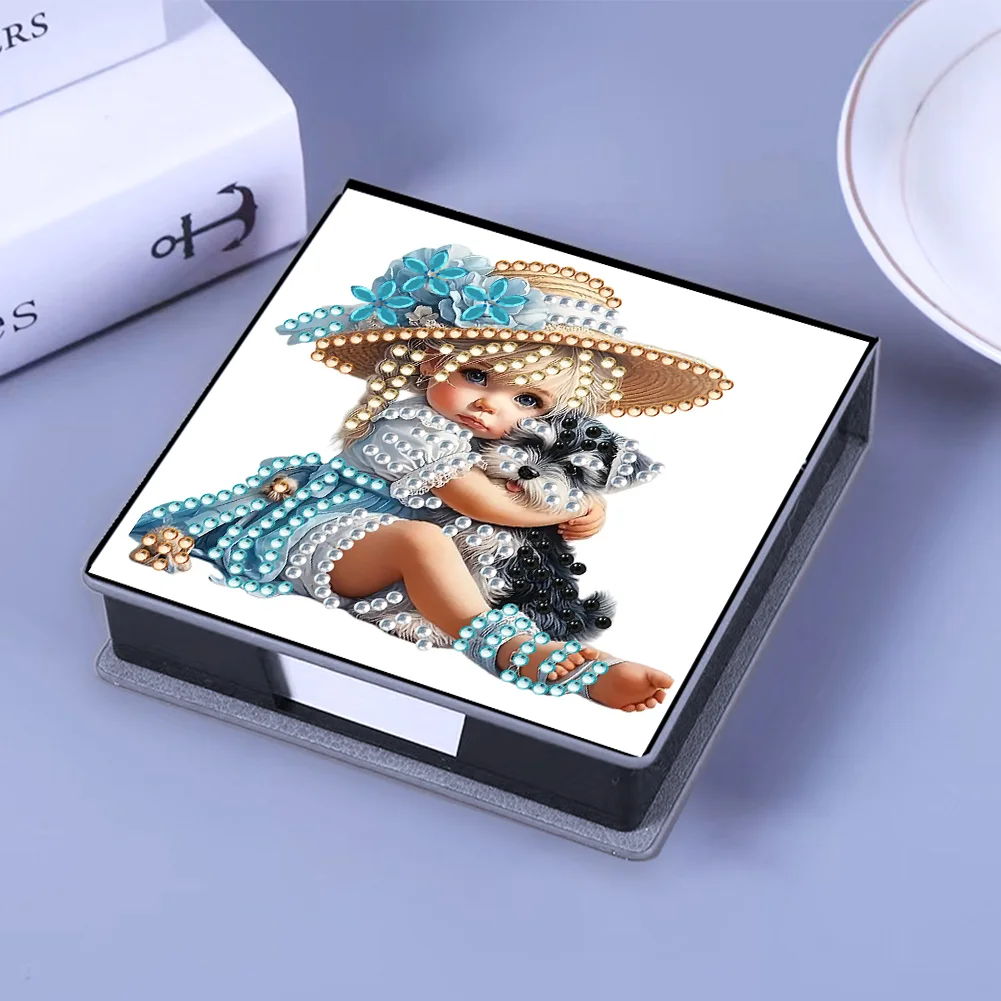 PU 5D Diamond Painting Kit Note Box DIY Diamond Art Notepad Box (H)