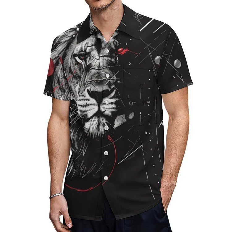 A Short Sleeved Shirt ANGRY LION  customized, personalized, gift