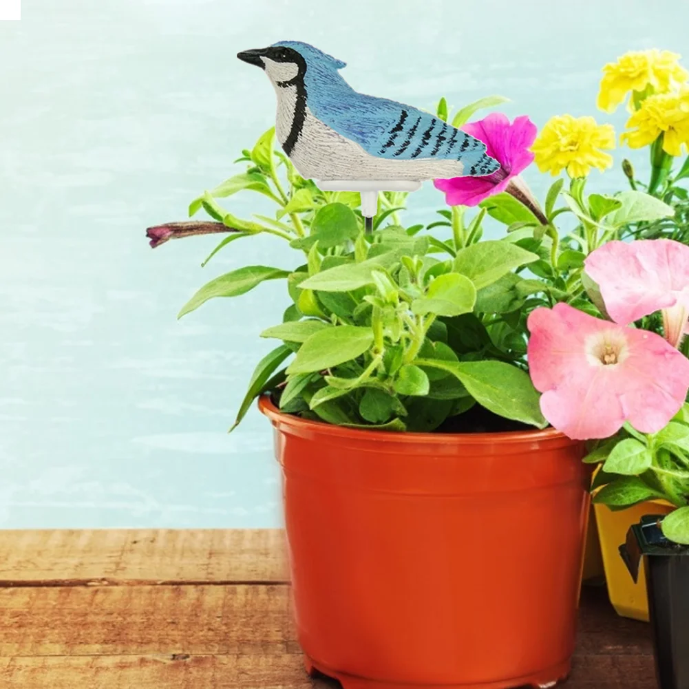 Soil Water Tester Bird Shape Flower Pot Moisture Sensor Farm Meter (Blue)