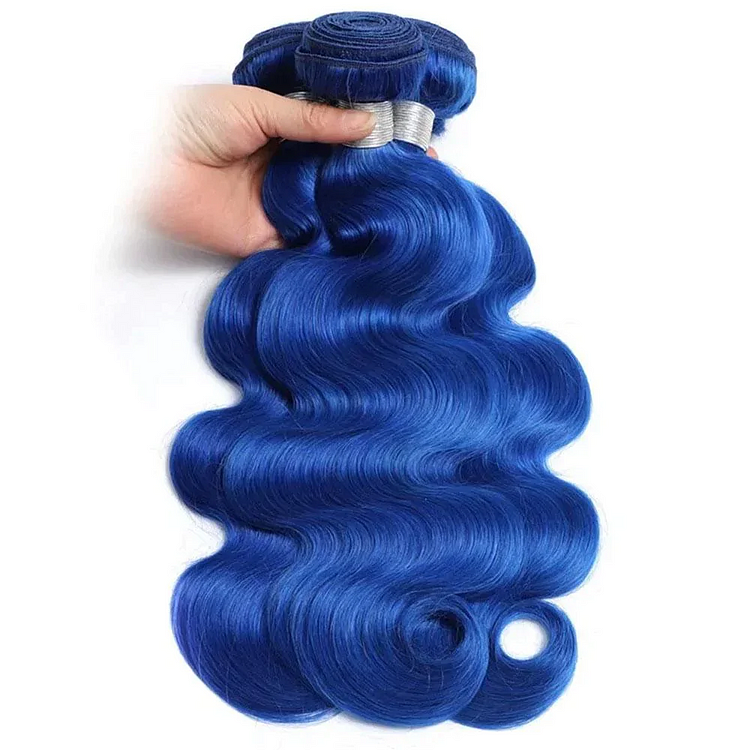 Blue Brazilian Virgin Human Hair Bundle 1 Piece Hair Weave-VBA020
