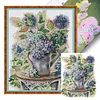 Hydrangea And Butterfly-14CT Stamped Cross Stitch 35*42cm/13.78*16.54in tapestrymarket