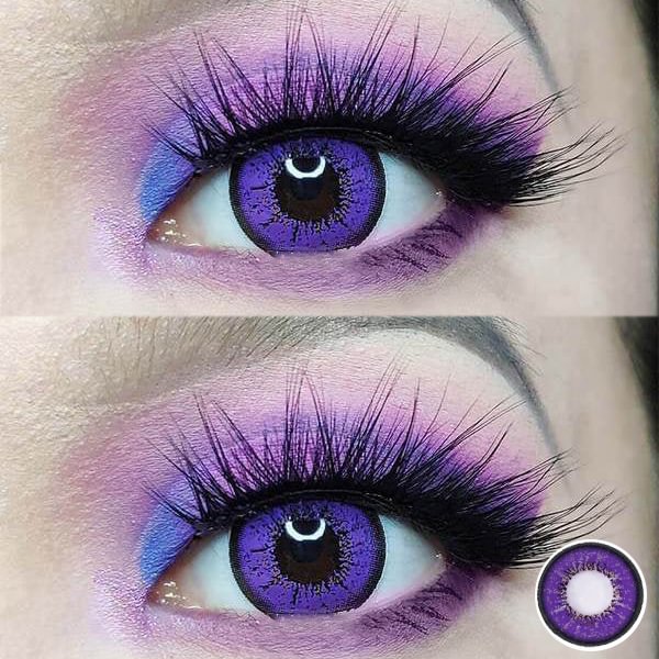 Elf Purple Cosplay Contact Lenses Anime Style Fit For Ball 14.5mm