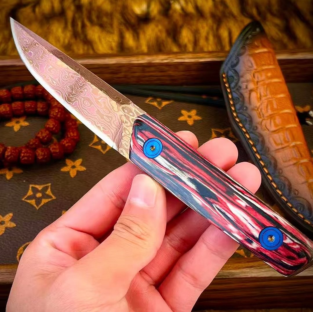 Vacuum-compressed military-grade G10 copper-clad blued multi-functional knife