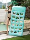 Inflatable Pool Float Lounger with Headrest PVC Air Mattress for Lake Beach