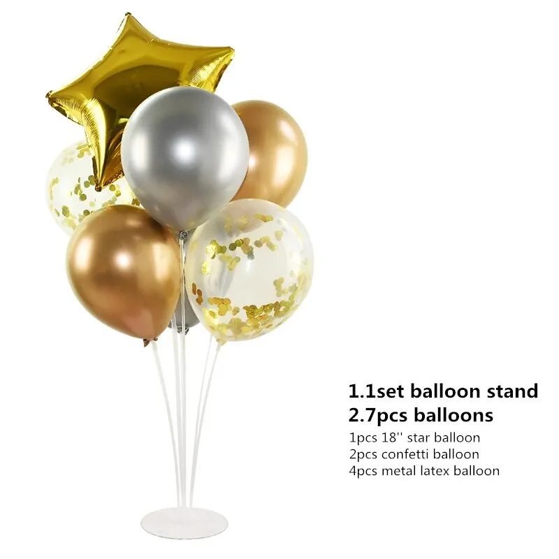 1 Set Balloons Holder Column Stand Holder Stickers for Wedding Kids Birthday Party Baby Shower Decoration Balloon Accessories