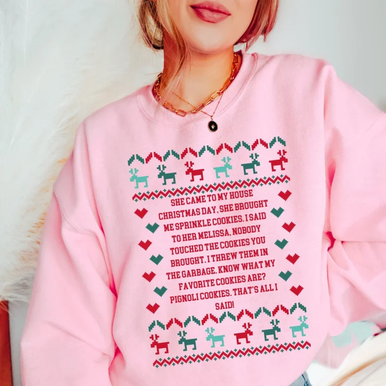 She Brought Me Sprinkle Cookies Ugly Christmas Sweater