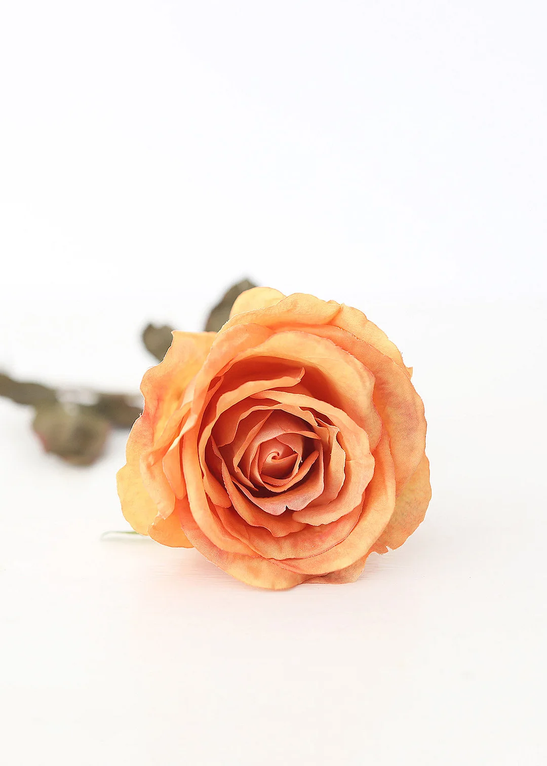 Golden Orange Rose Artificial Flower - 26"