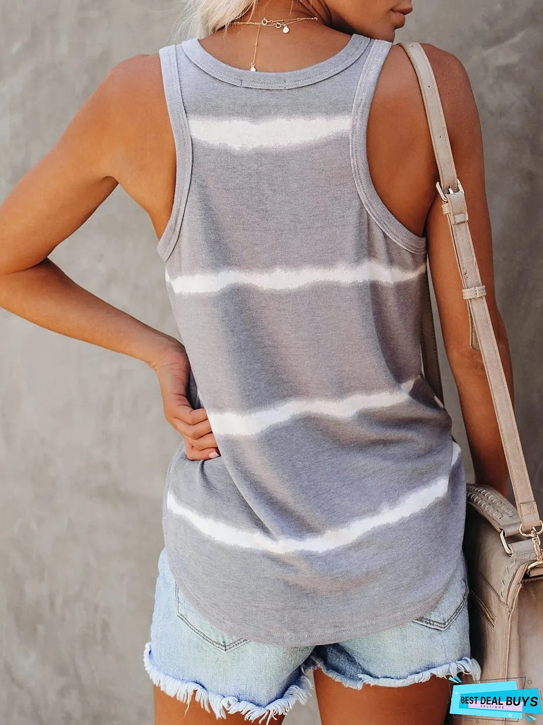 Full Size Tie-Dye Round Neck Tank
