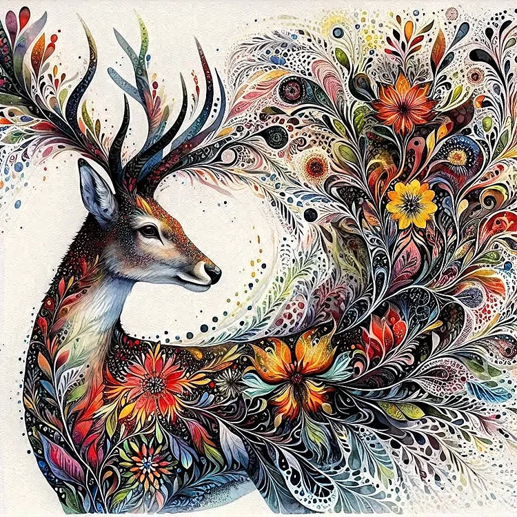 Elk - Full Round Drill Diamond Painting - 40*40CM(Canvas)