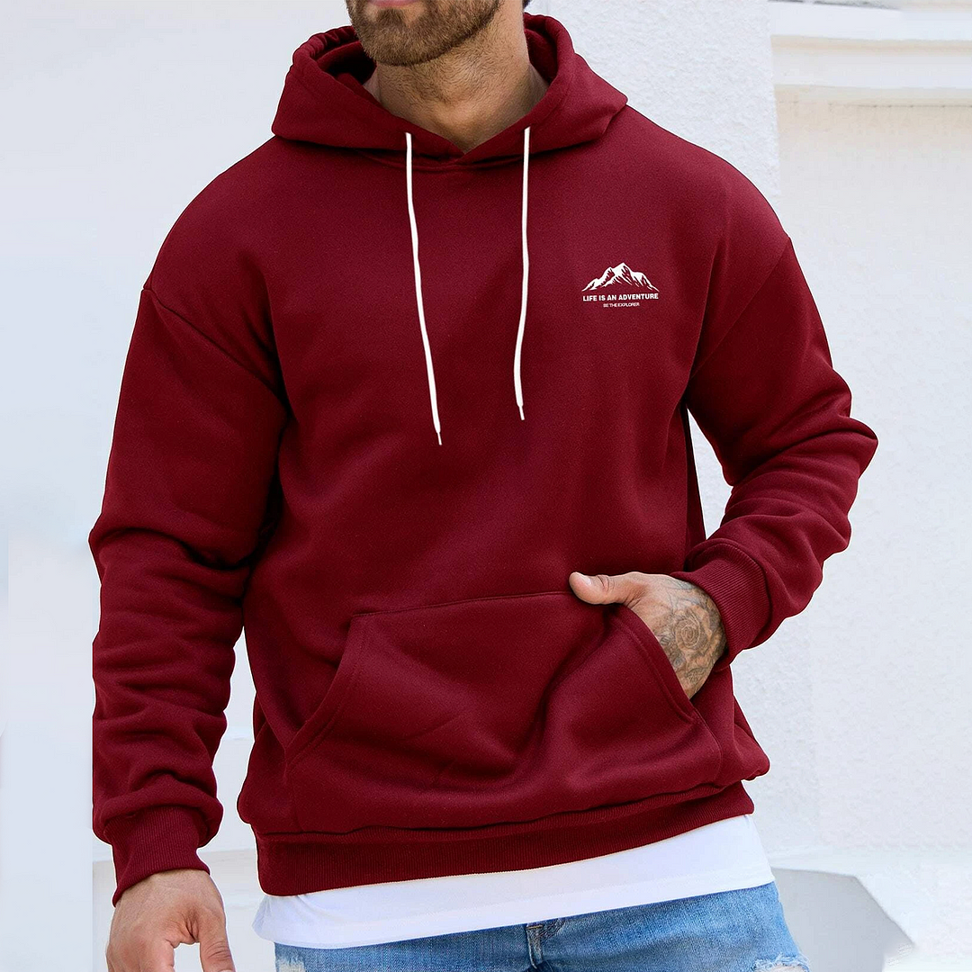 Men's Vintage Printed Oversized Hoodie