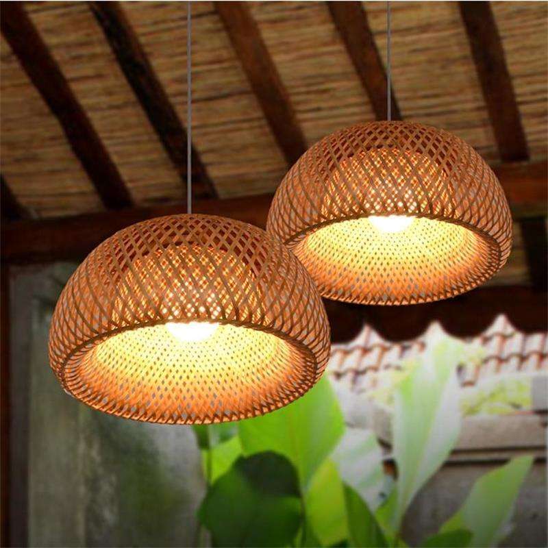 Hand-woven Bamboo Art Pendant Light