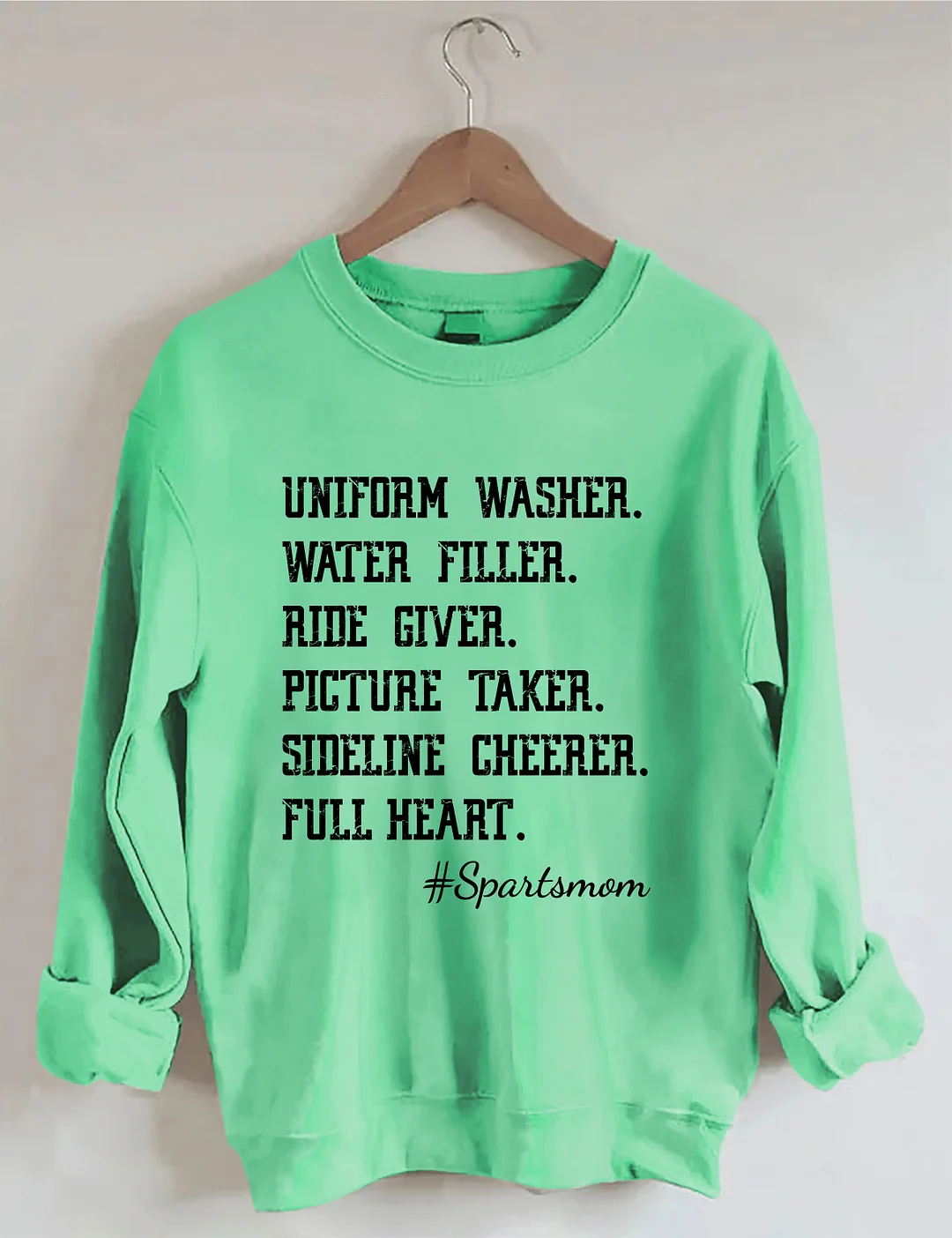 Uniform Washer Water Filler Ride Giver Picture Taker Sideline Cheerer Full Heart Sweatshirt