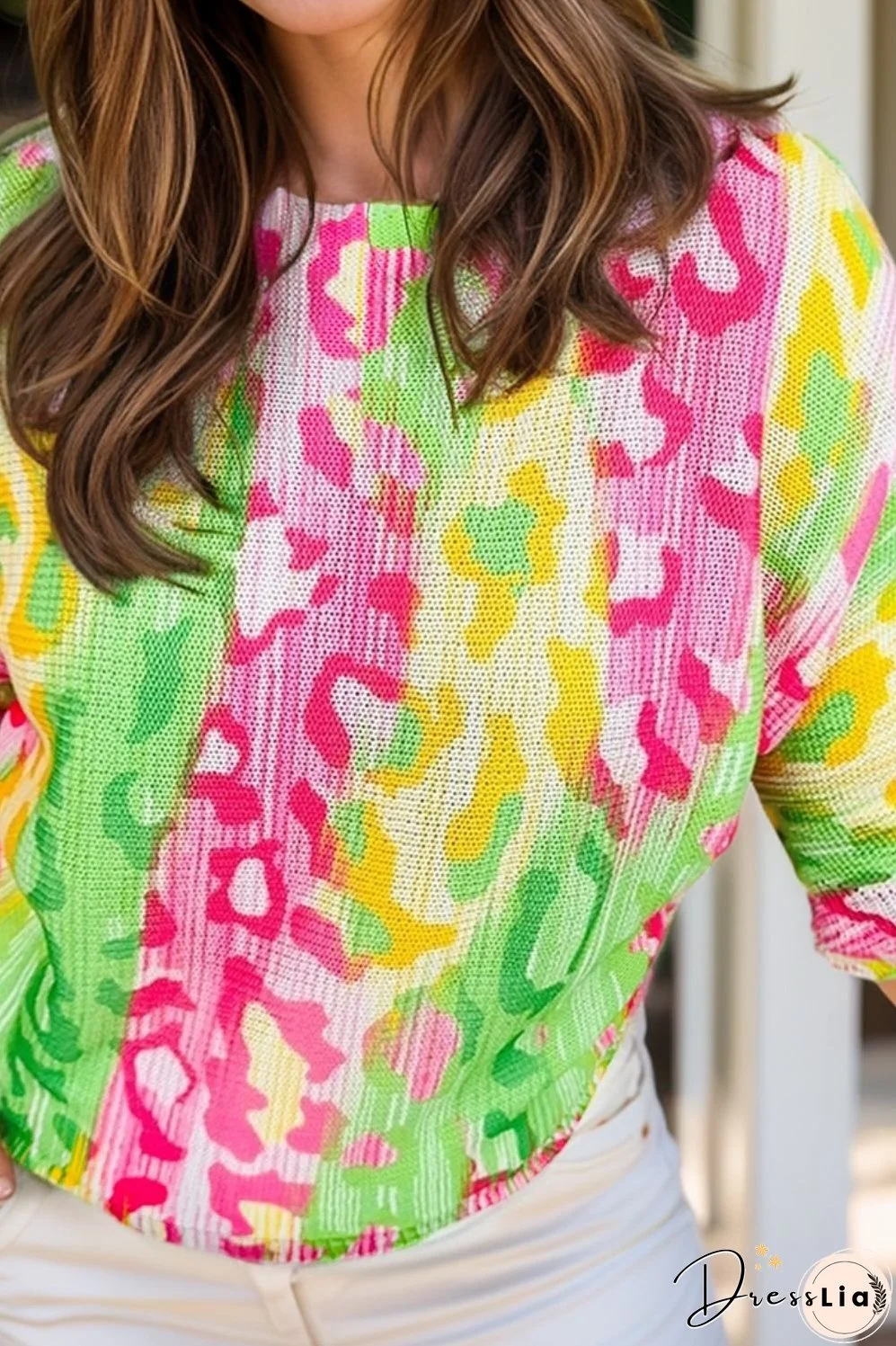 Plus Size Printed Round Neck T-Shirt