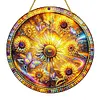Pendentif tournesol paillet&eacute;-simple c&ocirc;t&eacute; perceuse-diamant