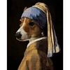 The Girl With A Pearl Earring Dog-11CT Stamped Cross Stitch 40*50cm