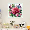 Rose Butterfly-11CT Stamped Cross Stitch 40*40cm/15.75*15.75in