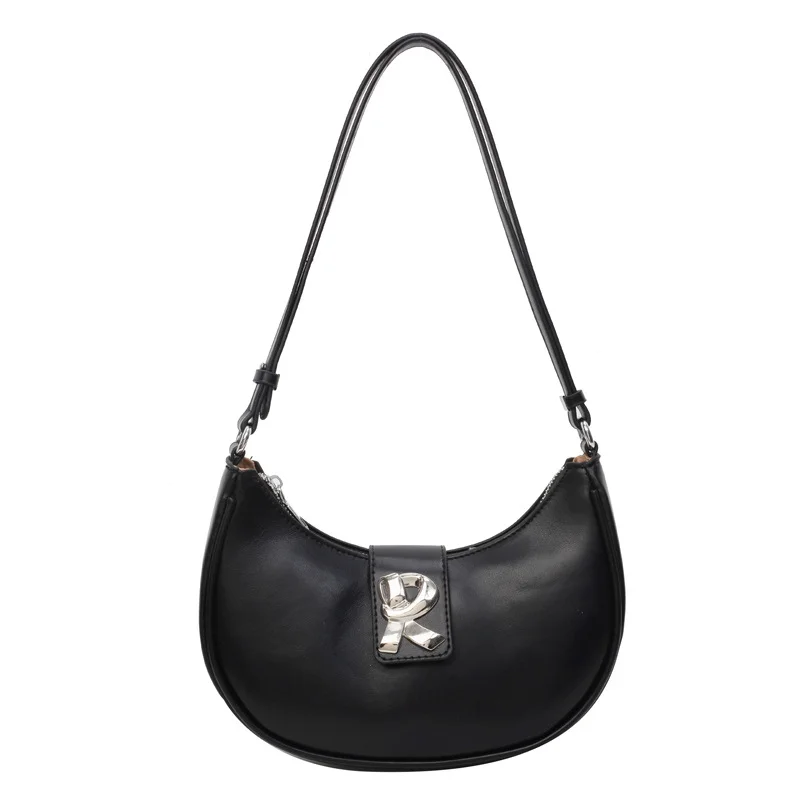 Pongl Pongl New Saddle Bag Versatile Niche Design Letter Underarm Crescent Bag Women's Bag Spring One Shoulder Cross-Body Bag