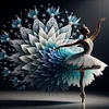 (40*40cm)Peacock Skirt Girl - Full Round Drill Diamond Painting