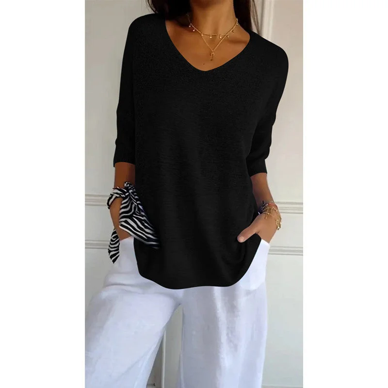 Brownm Casual Basic Style Slimming Sleeve Solid Sweaters