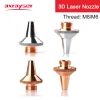 3D Laser Nozzles M8/M6 Pure Copper Single/Double Layer Chrome for Welding Cutting Tube Raytools BT240S BM109 WSX HAN'S Precitec