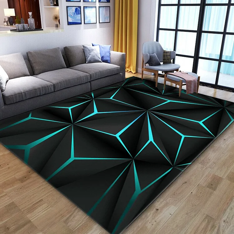 3D Vortex Illusion Carpet for Living Room Home Decoration Game Room Large Area Rugs Bedroom Bedside Floor Mat Play Room Mat