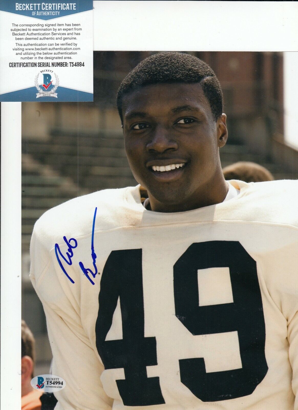 ROB BROWN signed (THE EXPRESS) *Ernie Davis* Movie 8X10 Photo Poster painting BECKETT BAS T54994