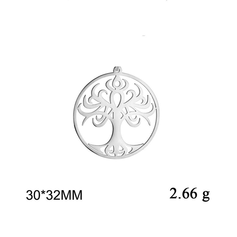 1 Piece 304 Stainless Steel Celtic Knot Maple Leaf Tree Pendant