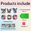 (US Only)6PCS DIY US Flag Eagle Wreath Diamond Art Greeting Cards Congratulations Cards