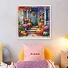 Fall Pumpkin Cottage-11CT Stamped Cross Stitch 50*50cm/19.69*19.69in tapestrymarket