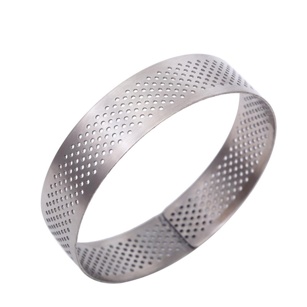 

6pcs Stainless Steel Round Perforated Breathable Cake Ring, 501 Original