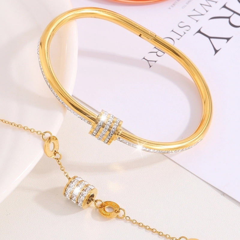 Elegant Luxurious Minimalist Solid Color 304 Stainless Steel Bracelets Bangle In Bulk