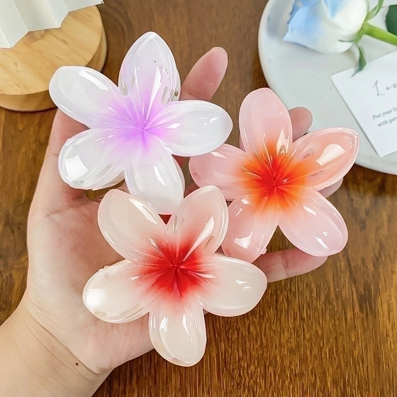 Minimalist Flower Plastic Resin Hair Claws