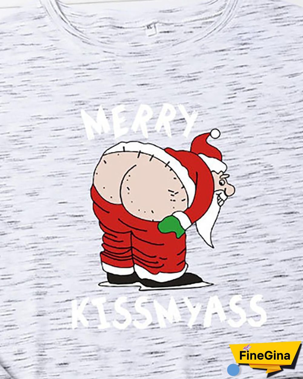 Christmas Short Sleeve Satin Print T-Shirt P10835