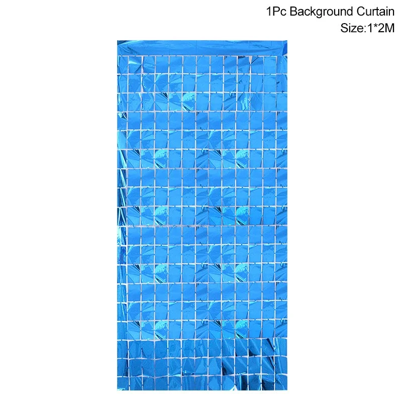 Party Background Curtain Glitter Backdrop Wedding Decoration Baby Shower Adult Kids Birthday Party Wall Sequin Foil Curtain 2x1M