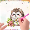 6Pcs Acrylic Spring Flower Hedgehog DIY Diamond Art Refrigerator Magnets Sticker