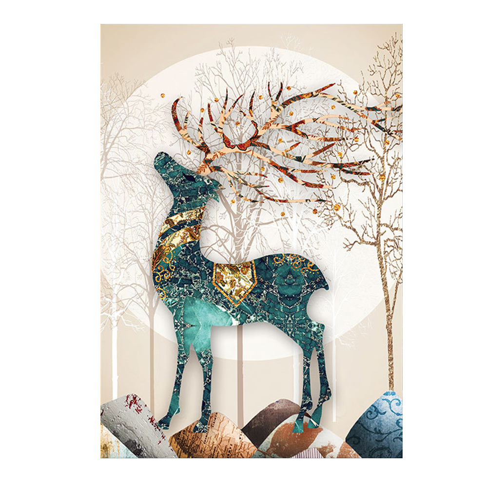 

Deer - 11CT Stamped Cross Stitch - 58*80CM, 501 Original
