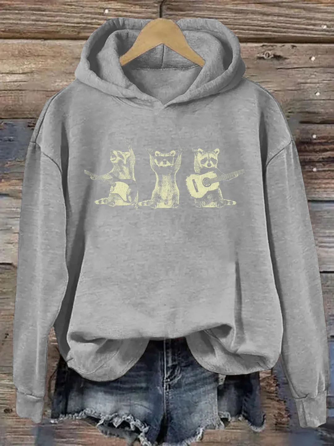 Funny Raccoon Band Hoodie