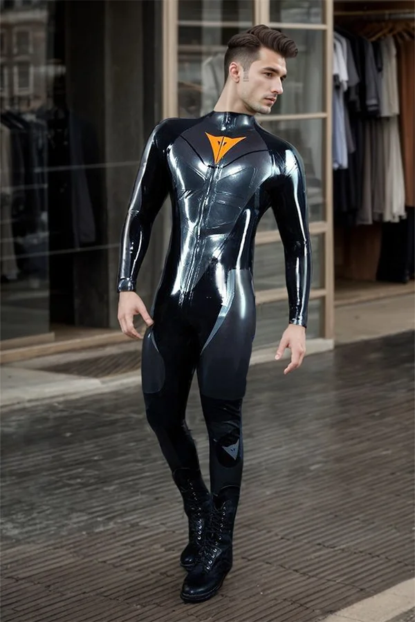 Men Latex Catsuits R-100X Motorcycle Racing