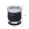 30X Handheld Cylindrical Magnifier with LED UV Jewelry Check Magnify Loupe