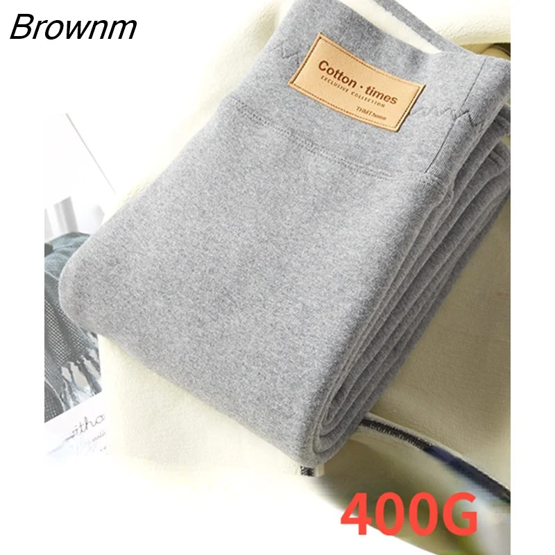 Brownm Women's Winter Leggings Slimming Velvet  Skinny Thick Warm Stretchy Leggings for Women Thermal Pants Grey Tight Leggings 2023
