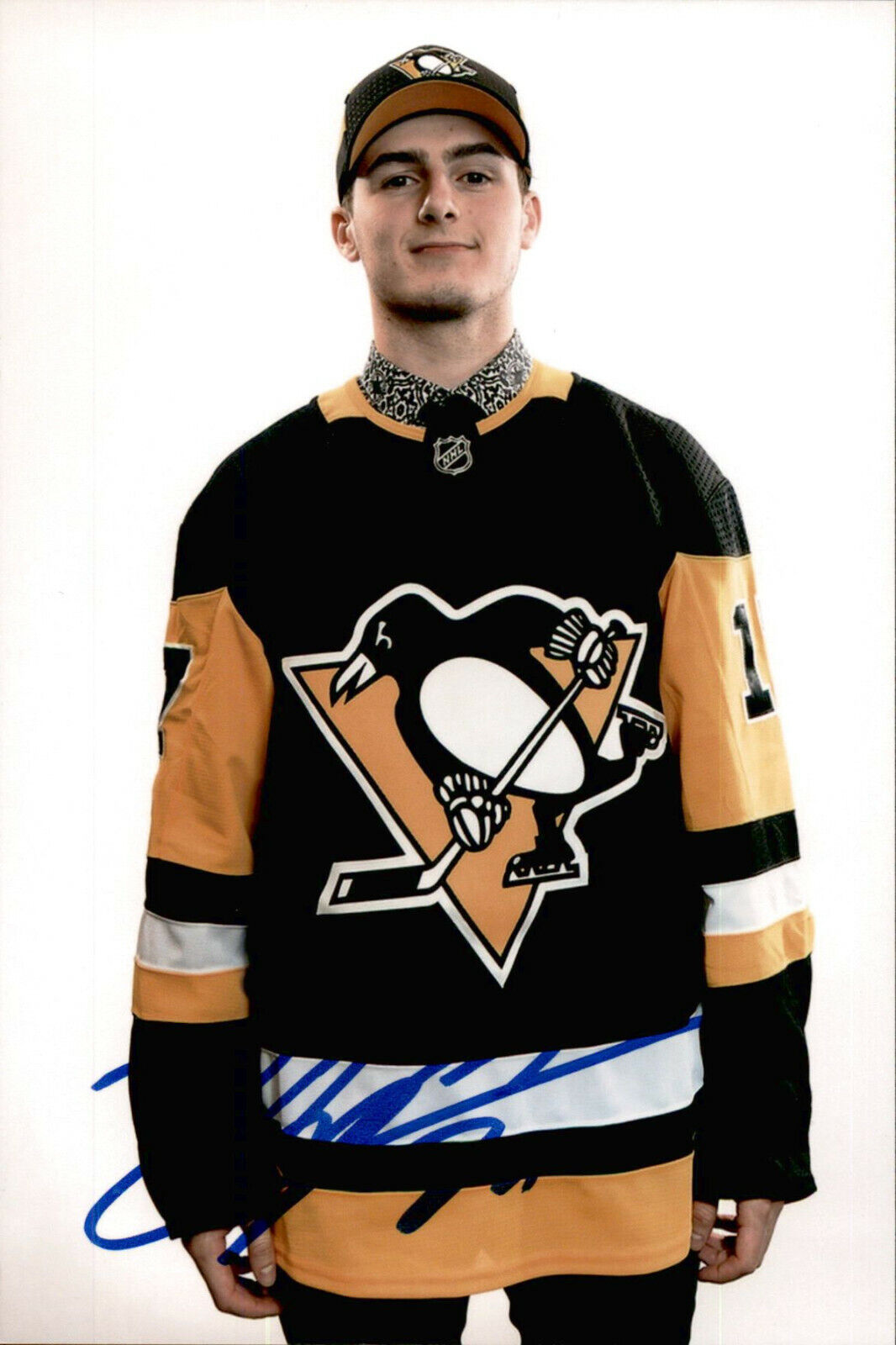 Zachary Lauzon SIGNED 4x6 Photo Poster painting PITTSBURGH PENGUINS #2